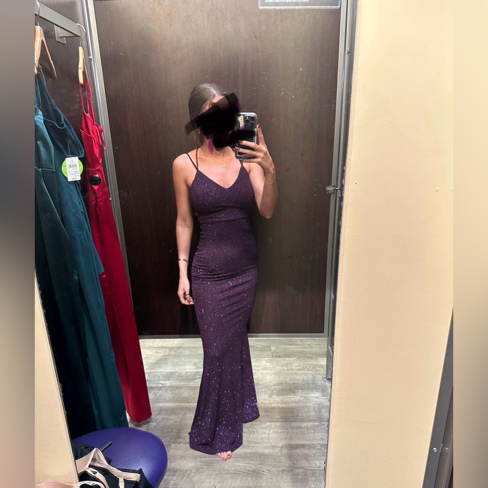 Gorgeous open back dress for prom, wedding guest, etc